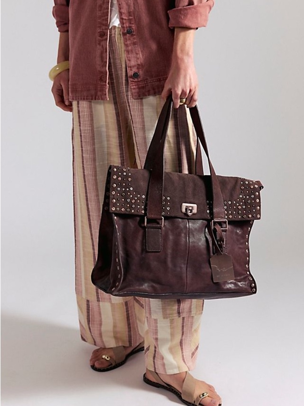 Free People NEW We The Free Shay Stud Tote - Picture 8 of 8